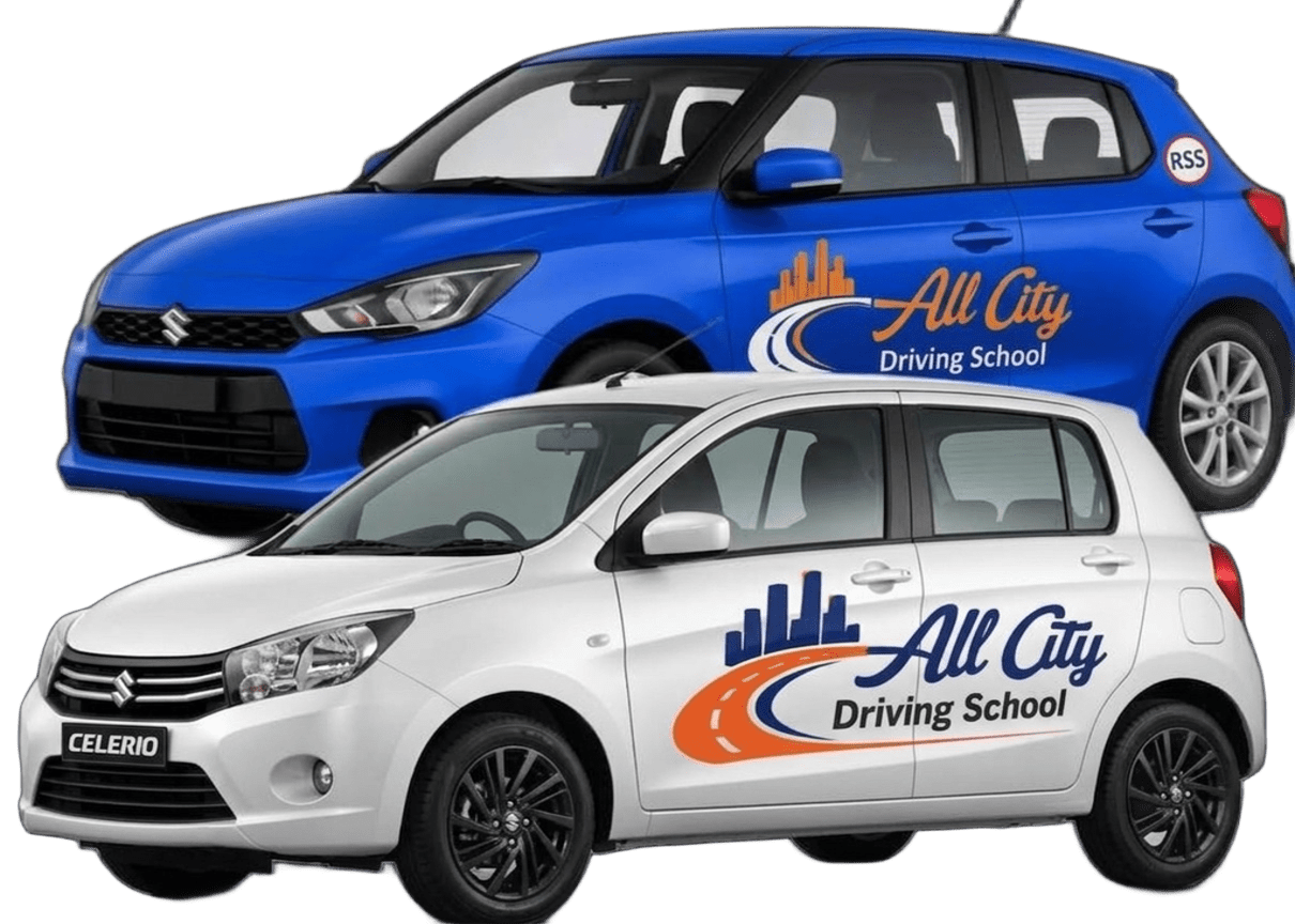 All City Driving School branded cars
